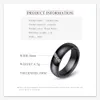 Уникальные кольца Женщины 6 мм Черное Белое Керамическое Кольцо для Женщин Индия Камень Кристалл Комфорт Обручальные кольца Обручальные Бренд Ювелирные Изделия