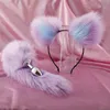 40cm Fox Tail Metallic Anal Plugy Sexy Sexe Hair Clip Clip Ear Sm Player Cosplay Games Adult Couples Flirter Sex Toy Anal Dilator Y1905615214