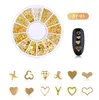 Nail Art Decoration Jewelry Gold Star Moon Rivet Cross Hollow Alloy Phone Case Stickers Decals 3D Nail Art Decorations
