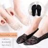 2020 New Fashion Mesh Lace Floral Socks Women Summer Transparent High Heels Invisible Anti-slip Slippers Socks Girls Ankle