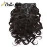 Clip de ola de cuerpo en extensiones de cabello para mujeres negras 10pcs Clip-in Real Human Hair Extension with 21 Clips Double Weft Natural Color 160G Bellahair