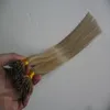 Cabelo virgem brasileiro Direto 100s Real Remy Nano Anel Links Extensões de Cabelo Humano Cor Loira Europeu Reta Micro Grânulos cabelo