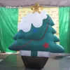 Customized Advertising Simulation Inflatable Christmas Tree 3m Height Artificial Xmas Tree With Printing For Holiday Decoration