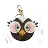 Cute Owl Keychains Designer Animal Fur Chick Car Keyring Chain Charms Leather Coin Cards Keys Holder Purse Zipper Pocket Bag Pendant No Box