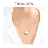 ENFASHION, collar con colgante de medallón de corazón para mujer, Color dorado, marco de fotos que se puede abrir, gargantilla, collar, joyería de moda para mujer P193056
