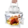 "12L Intelligent Air Fryer With Glass Pommes Fries Chicken Freying Machine - Hälsosam matlagning utan ångor, tredimensionell värmningsteknik för perfekta resultat"