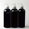 Bouteilles en plastique de pompe de lotion de savon liquide noir vide de 20X300ml, bouteille de shampooing rechargeable de 300ML, contenants cosmétiques vides, vente en gros