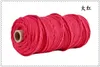 3mm 100% bomullsledning 21färgsledning Rope Beige Twisted Craft Macrame String DIY Hem Textil Bröllop Dekorativ Leverans 110Yards