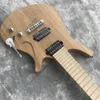 Custom novo natural cor 7 cordas do olmo corpo de guitarra elétrica logotipo e forma podem ser personalizados