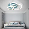 Modern LED-ljuskrona Ringar Vardagsrum Sduty Room Bedroom LED LUSTRES Minnesfunktion LED Tak Ljuskrona Lighting Fixtures