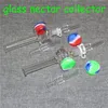 Hookahs glasnektar med kvartspetsar 10mm 14mm Nector Kits Oil Rigs Glass Bongs vattenrör