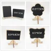 Mini Black Chalkboards Tekens gemakkelijk om houten kleine messag bord borden te wegvagen Plaatskaarten voor trouwhuisfeestdecoratie