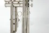 MARGEWATE New Arrival Bb Trumpet B Flat Brass Nickel Plated Playing Musicla Instrument Bb Trumpet with Mouthpiece Case