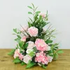 Custom 38cm zijde rose kunstmatige bloem bal centerpieces arrangement decor voor bruiloft achtergrond weg lood tafel bloem bal