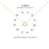 Minimalismo 12 Constellation Libra Colares para Mulheres Zodíaco Gold Sliver Chains Colar Presentes dos Namorados Moda Jóias