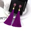 9Colors Boho etniczne Tassel Dangle Kolczyki Dla Kobiet Geometryczne Kryształ Róża Kwiat Znak Długiego Jedwabiu Frędzle Dangle Oświadczenie Kolczyk Biżuteria