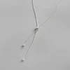 Authentic 925 Sterling Silver 1mm Snake Chain Choker Necklaces for Women Silver Beads Adjustable Necklace Collares