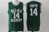 De verse Prince of Bel-Air Academy #14 Will Smith Jersey Mens goedkope kleur zwart groen gele bel-air 25 Carlton Banks basketball jersey
