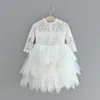 Robe de fête en dentelle en toute fille 2020 printemps d'été Nouveau style en couches en couches de fille moelleuse robe bébé vêtements 26y e19546854911