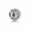 Presente de Natal S925 Sterling Prata Alfabeto Carta Inicial Pulseira Vintage Charm Beads Ajuste para Pulseira Pandora Europeia Encantos de Bead DIY