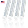 5000K Daylight White T8 Integrated LED Tube Light 6000K 72W 8ft Cooler Door Light, 120W 4 Rows V Form Double Side Warehouse Light