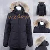Hot ladies winter warm down jacket stuffed goose down windproof waterproof Wolf fur collar removable
