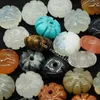30 Pcs 5 * 10mm Esculpida Misturada Aleatória Natural Cristal De Quartzo De Pedra Preciosa Abóbora Forma Rondelles O Dia Das Bruxas ou Outono Melão Solto Spacer Charme Beads