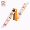 26 Letters women scarf headband high quality print neckerchief multifunctional hair band bag accessories lady creative gift free ship