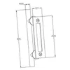 1 pcs escovado de alta qualidade aço inoxidável deslizamento de porta de porta de porta puxar o botão de madeira