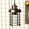 Plafonniers industriels vintage à tête unique en fer avec cage design lampe à suspension cuisine bar salon luminaire suspendu éclairage maison 2223