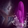 Sex Dubbel slutade Dildo Rem på Vibrator G Spot uppvärmd Clit Anal Butt Dong Plug A093