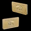 10pcs Iamerican Ox Buffalo Real Gold Craft Craft Stovenir Bullion Bar Coin Wide Life Animal 5994366