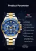 T823 marca relógio homens homens relógio mecânico de quartzo relógios relógio esporte relógio de aço inoxidável relogio masculino para presente