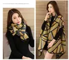 Wholesale- designer knitted double-sided dual-use scarf warm thick air conditioning shawl high-grade imitation cashmere fashion wild tassel