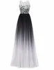 2019 sexy gradiënt chiffon prinses kant a-lijn feestjurken met knoppen plus size lange formele avond beroemdheid jurken zijn18