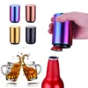 Rostfritt stålflaskaöppnare Ölkepsöppnare Automatisk push Down Magnetic Beer Openers Bar Wine Opener 20pcs Iia90