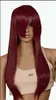 WIG caliente resistente al calor Party hairsuper fashion Wine Red Long Cosplay peluca de pelo pelucas para mujeres