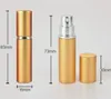 Parfymflaska 5ml Aluminium anodiserad kompakt parfym AFTERSHAVE Atomiser Atomizer Fragrance Glas Doftflaska Blandad färg EEA1423-1