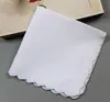 120pcsCotton Handkerchiefs Towels Cutter DIY Blank scallop Handkerchief Party Decoration Cloth Napkins Craft Vintage Hanky Oman We9155683