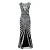 Casual Dresses Women 1920s Great Gatsby Dress Long 20s Flapper Vintage O Neck Sleeveless Backless Maxi Party For Prom Cocktail5677364