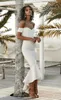 White Charming Mermaid Prom Dresses Sweetheart Short Sleeves Sexy Backless Bridal Gowns High Low Rufflus Frormal Evening Dresses7432029