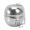Nova bola de aço inoxidável infusor de chá filtro de malha filtro whook folha de chá solta bola de especiarias com corrente de corda ferramentas de cozinha para casa 5838360