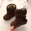 New Russia Fur Childs Inverno Botas para Criança Menina Botas de Neve Quente Pelúcia Bebê Meninos Boot Mid-bezerro Camurça Fashion Sapatos antiderrapantes