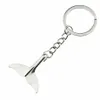 Mode Antiek Zilver Grote Zee Dier Whale Tail Charms Hanger Sleutelhanger Cadeau voor Vrouwen Meisjes Auto Portemonnee Sleutelhangers houder Sieraden 822