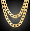 Män/kvinnor Hip Hop Punk 7mm/10mm/12mm 18K Real Gold Plated 1+1 Figaro Chain Halsband Fashion Costume 24 tum långa halsband smycken för män