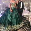 2019 Off Shoulder Prom Dress Sexy Dark Green Satin Appliqued Formal Holidays Wear Graduation Evening Party Gown Custom Made Plus Size