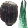 Moda Sexy 8 colores pelo oropel brillo extensiones destaca hebras de pelo falso accesorios de fiesta