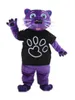 2019 Discount factory purple panther mascot costume adult panther costumes for adult to wear287q