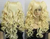 Hot Venda Loira Clipe em 2 Ponytail Pigtail Curly Mulheres Cosplay Wig Wigs