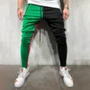 Mode hommes décontracté solide ample Patchwork couleur pantalon de survêtement survêtement coton pantalons de survêtement haute qualité pantalons joggers hommes